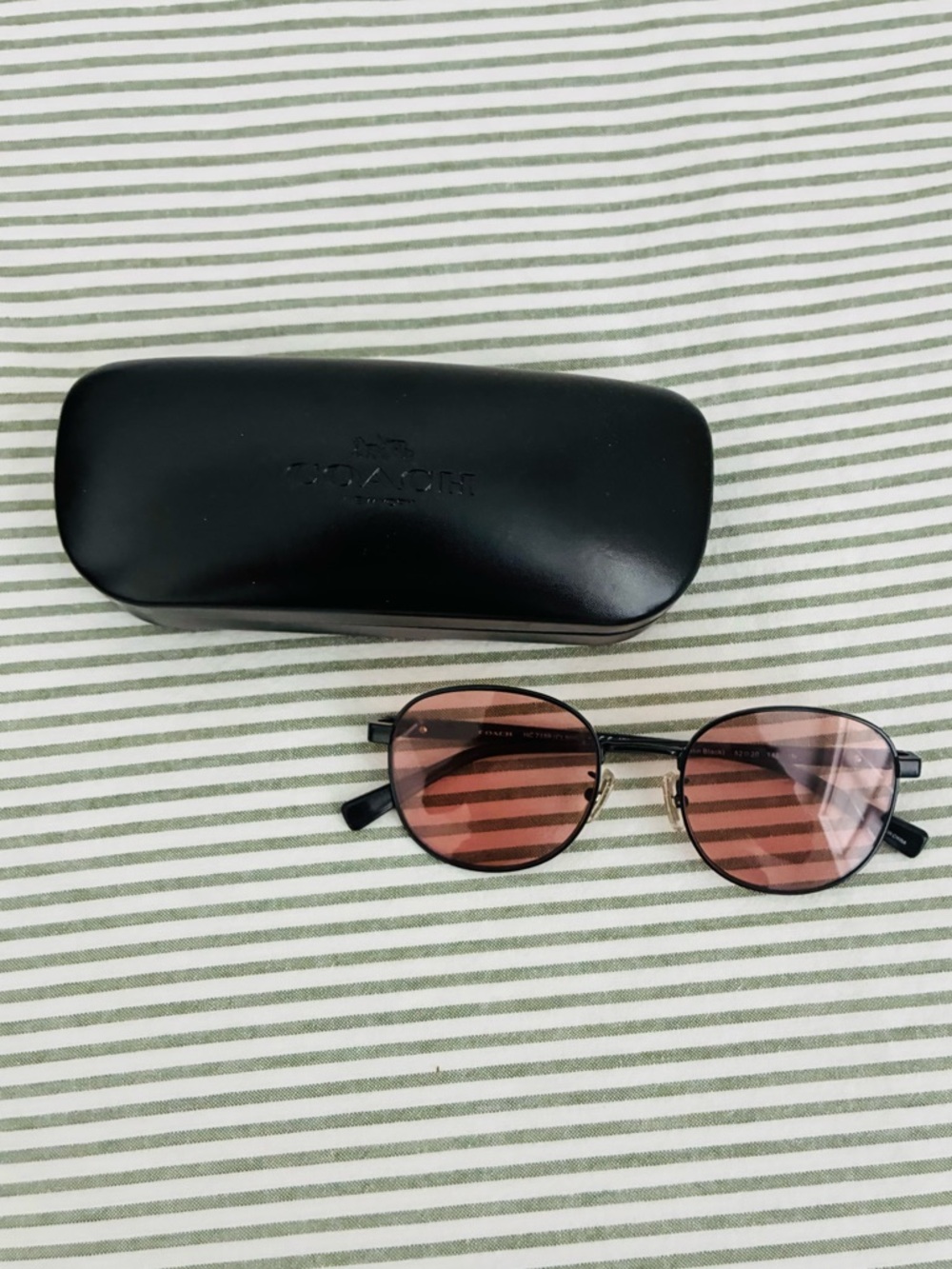 Coach Women's Sunglasses with Rose-Tinted Lenses